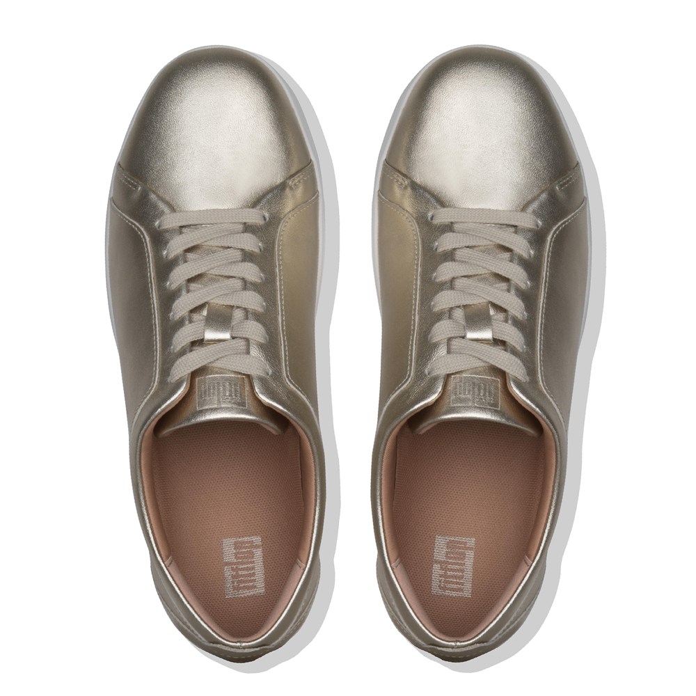 Fitflop Womens Sneakers - Rally Leather - Gold - 826-MYTKBU